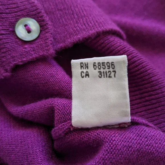 Marc Jacobs Y2K Beaded Fuchsia Wool Blend Cropped Cardigan Sweater | Size S/M* - Picture 12 of 13